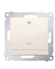 Одинарный гостиничный выключатель Kontakt Simon Simon 54 Premium DWH1.01/41 с подсветкой (только для рамок) (кремовый)