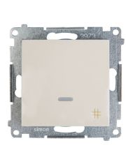 Одинарный перекрестный выключатель Kontakt Simon Simon 54 Premium DW7L.01/41 с подсветкой (кремовый)