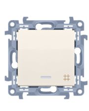 Одинарный перекрестный выключатель с подсветкой Kontakt Simon Simon 10 CW7L.01/41 (кремовый)