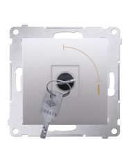 Выключатель Kontakt Simon Simon 54 Premium DW1K.01/43 с ключом на два положения (серебро)