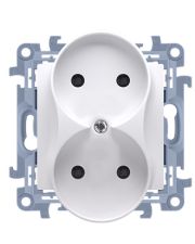 Двойная розетка Kontakt Simon Simon 10 CG2M.01/11 без заземления (белый)