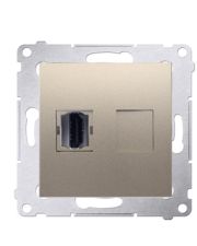 Одинарная HDMI розетка Kontakt Simon Simon 54 Premium DGHDMI.01/44 (золото)