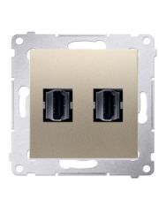 Двойная HDMI розетка Kontakt Simon Simon 54 Premium DGHDMI2.01/44 (золото)