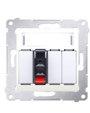 Аудио розетка Kontakt Simon Simon 54 Premium DGL31.01/41 на 1 динамик (кремовый)