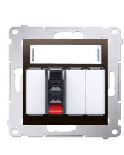 Аудио розетка Kontakt Simon Simon 54 Premium DGL31.01/46 на 1 динамик (бронза)