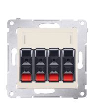 Аудио розетка Kontakt Simon Simon 54 Premium DGL34.01/41 на 4 динамика (кремовый)