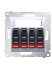 Аудио розетка Kontakt Simon Simon 54 Premium DGL34.01/43 на 4 динамика (серебро)