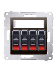 Аудио розетка Kontakt Simon Simon 54 Premium DGL34.01/46 на 4 динамика (бронза)