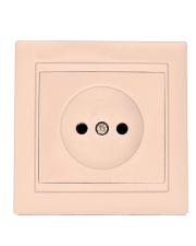 Розетка Elcor Emily 9215 (211574) без заземления (кремовый)