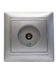 ТВ розетка Elcor Emily 9215 (211587) (серый металлик)