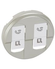 Подвійна накладка RJ-45 розетки Legrand Celiane (068552) FTP cat6 (титан)