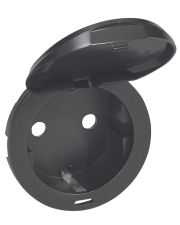 Накладка 2к+з розетки Legrand Celiane (067940) із кришкою (графіт)