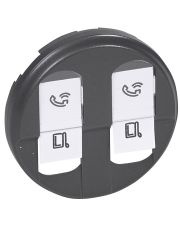 Накладка 2хRJ45 розетки Legrand Celiane (067952) (графіт)