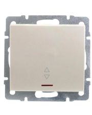 Проходной выключатель Lezard Rain (703-3088-114) с подсветкой (жемчужно-белый перламутр)