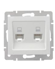 Двойная компьютерная розетка Lezard Rain (703-0288-141) (белая)