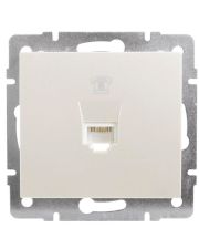 Телефонная евро розетка Lezard Rain (703-3088-137) (жемчужно-белый перламутр)