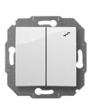 Двоклавішний прохідний вимикач Elektro-Plast Carla 1718-10 (білий)