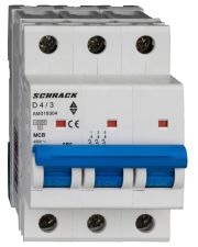 Автоматический выключатель Schrack AM019304 10кА 4А 3P х-ка D