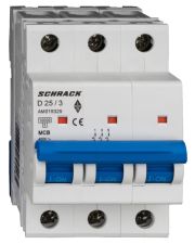 Автоматический выключатель Schrack AM019325 10кА 25А 3P х-ка D