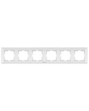 Шестиместная рамка Panasonic Arkedia Slim (0806-2WH) (белая)