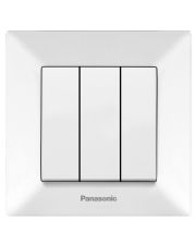 Триклавішний вимикач Panasonic Arkedia Slim (білий)