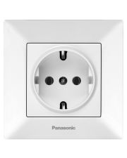 Розетка Panasonic Arkedia Slim із заземленням (біла)