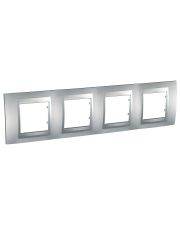 Рамка Schneider Electric Unica Top MGU6.008.30 4-постовая (алюминий)