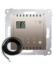 Терморегулятор для теплої підлоги Kontakt Simon Simon 54 Premium DTRNSZ.01/44 з дисплеєм та зовнішнім датчиком в комплекті (золото)