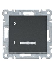 Выключатель Hager WL0613 Lumina 16А/230В с подсветкой (черный)