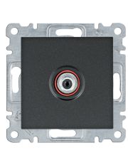 SAT розетка Hager WL3233 Lumina (черная)