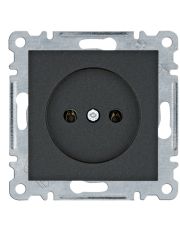 Розетка Hager WL1013 Lumina 16А/230В без з/к (черная)