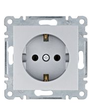 Розетка Hager WL1052 Lumina 16А/230В с з/к (серебристая)