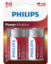 Батарейка Philips LR20P2B/10 Power Alkaline D BLI 2