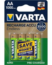 Акумулятор Varta 56666101404 RECHARGEABLE ACCU ENDLESS AA 1000мАч BLI 4 NI-MH