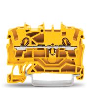 Прохідна клемна колодка Wago 2000-1206 Topjob®S з рейковим кріпленням на DIN рейку 2L-DG-KL 1,0мм² GELB