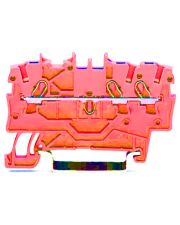 Прохідна клема Wago 2000-1303 для DIN-рейки 35х15 та 35х7,5 Push-in Cage Clamp® Ex e II 1мм² (червона)