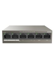 Неуправляемый коммутатор Tenda TEF1106P-4-63W TEF1106P-4-63W 6xFE (4xFE PoE 2xFE Uplink)