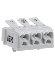 Пружинная соединительная клемма IEK UKZ-B06-3P-F1-E0-10 КСПн3-L+N+PE