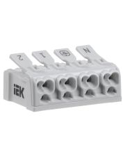 Пружинная соединительная клемма IEK UKZ-B06-4P-F0-E0-10 КСП4-2L+N+PE