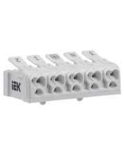 Пружинна сполучна клема IEK UKZ-B06-5P-F1-E0-10 КСПн5-3L+N+PE