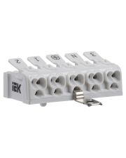 Пружинная соединительная клемма IEK UKZ-B06-5P-F1-E1-10 КСПнз5-3L+N+PE