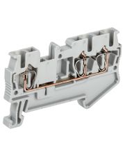 Пружинна клема IEK YZN11-3-002-K03 КПІ 3в-2.5 3 виведення 31А (сіра)