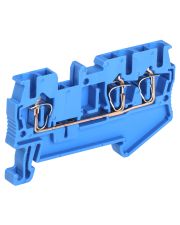 Пружинна клема IEK YZN11-3-002-K07 КПІ 3в-2.5 3 виведення 31А (синя)