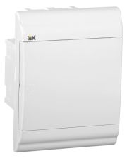 Пластиковий щит IEK MKP82-V-04-WD-41-20 ЩРВ-П-4 модуля IP41 PRIME з білими дверима