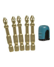 Набор бит с насадкой Makita B-42488 Mag booster PH2 (5шт)