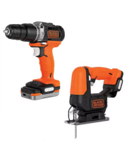 Набор из двух электроинструментов Black&Decker BDCK122S1S BDCHD12S1, BDCJS12N с 1 АКБ