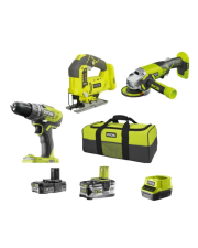 Набір електроінструменту Ryobi One+R18CK3C-252S: шуруповерт R18DD3 лобзик R18JS КШМ R18AG (5133003598)