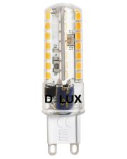 LED лампа Delux G9E 4,5Вт 220В G9 3000K (90013167)