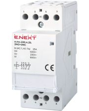 Модульний контактор E.Next e.mc.220.4.25.2NO+2NC 4р 25А 2NO+2NC 220В (p005022)