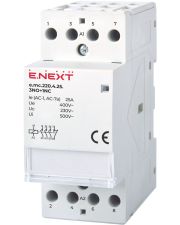 Модульний контактор E.Next e.mc.220.4.25.3NO+1NC 4р 25А 3NO+1NC 220В (p005021)